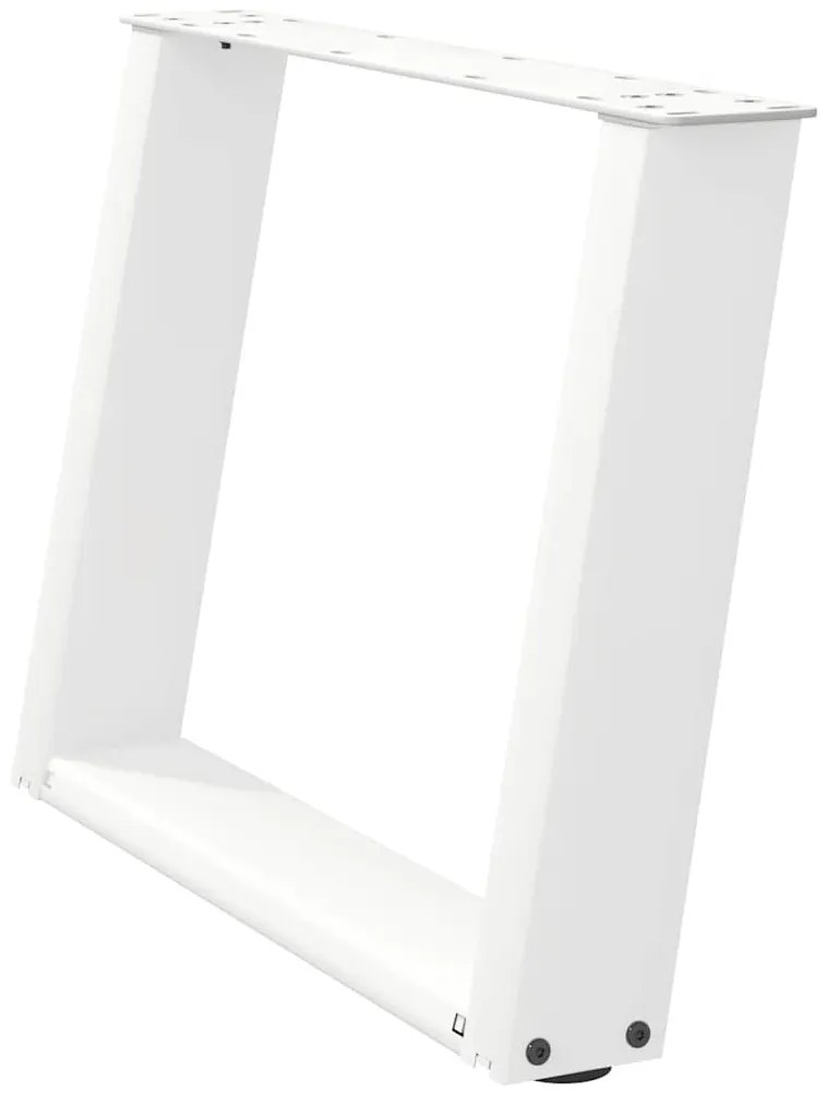 Pés para mesa de centro em formato de U, 2 peças, branco, 60x (42-43)