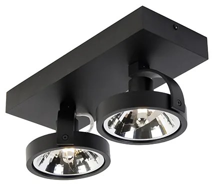 Projetores de design preto ajustáveis 2 luzes - Go Moderno