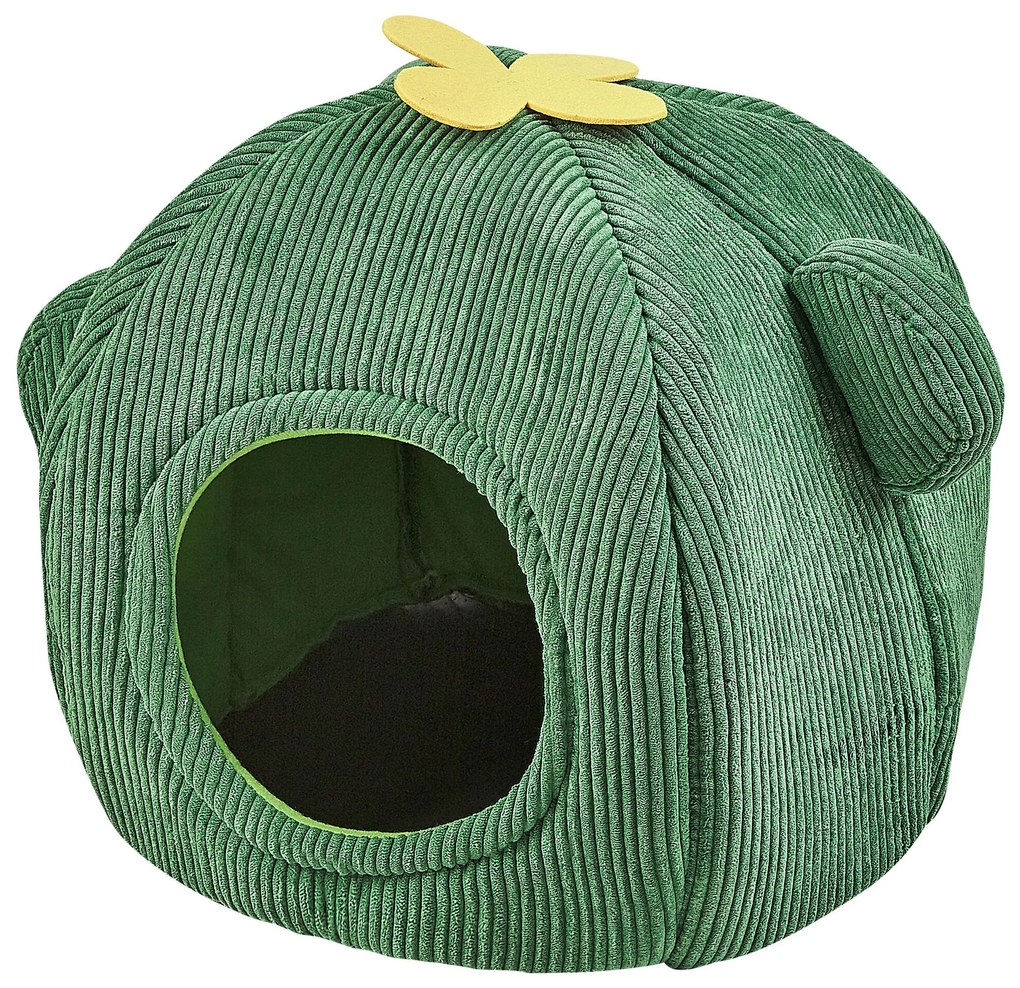 Cama para animal de estimação em bombazine verde 45 x 36 x 36 cm PALU Beliani