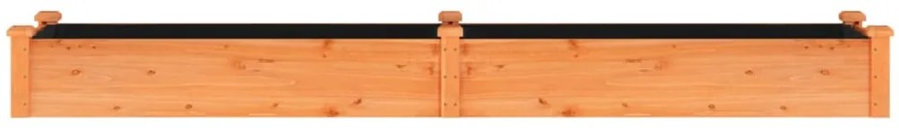 Canteiro elevado c/ forro 240x45x25 cm abeto maciço castanho