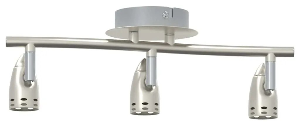 Spotlight de Teto 3 Vias Ajustável Níquel Mate GU10