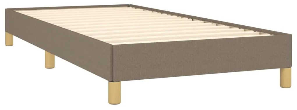 Estrutura de cama 90x190 cm tecido cinza-acastanhado