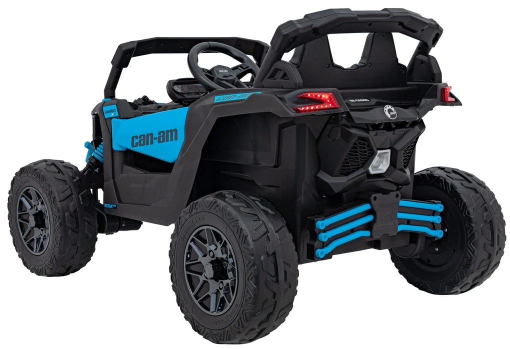 Buggy elétrico para Crianças ATV CAN-AM Maverick 24V 4x4 Rodas Espuma EVA, Assentos couro ecológico Azul