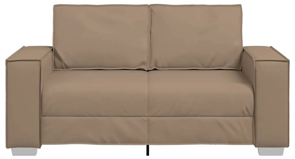 Sofá Loveseat vidaXL Cappuccino 120 cm em Couro Sintético