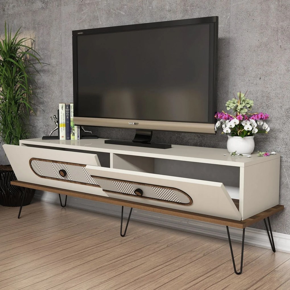 Móvel para TV Ekol – Creme – 145 cm x 45 cm x 40 cm