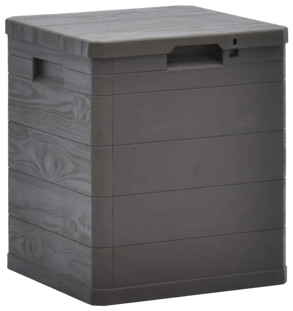 45685 vidaXL Caixa de arrumação para jardim 90 L castanho