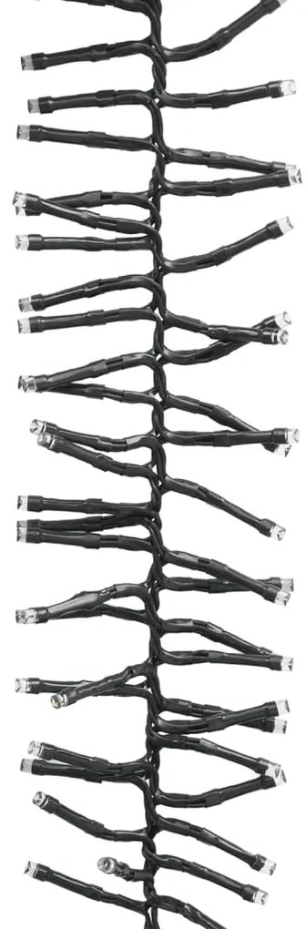Cordão de luzes agrupadas 2000 luzes LED 17 m PVC branco frio