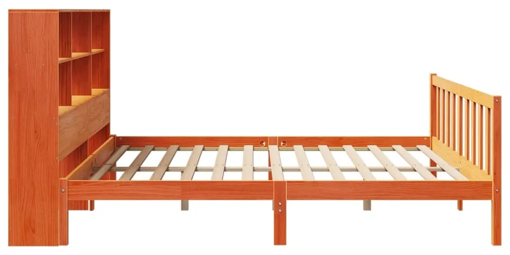 Cama com estante sem colchão 200x200 cm pinho maciço