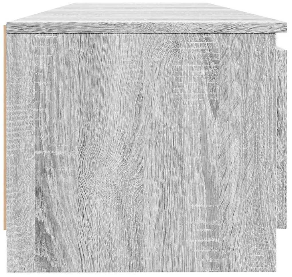 Móvel de TV com luzes LED 140x40x35,5 cm cinzento sonoma