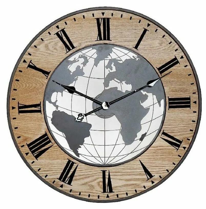 Relógio de Parede DKD Home Decor Preto Ferro Madeira MDF (60 x 3.5 x 60 cm)