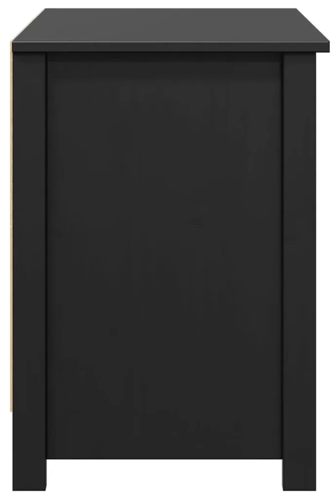 Móvel de TV 103x36,5x52 cm madeira de pinho maciça preto