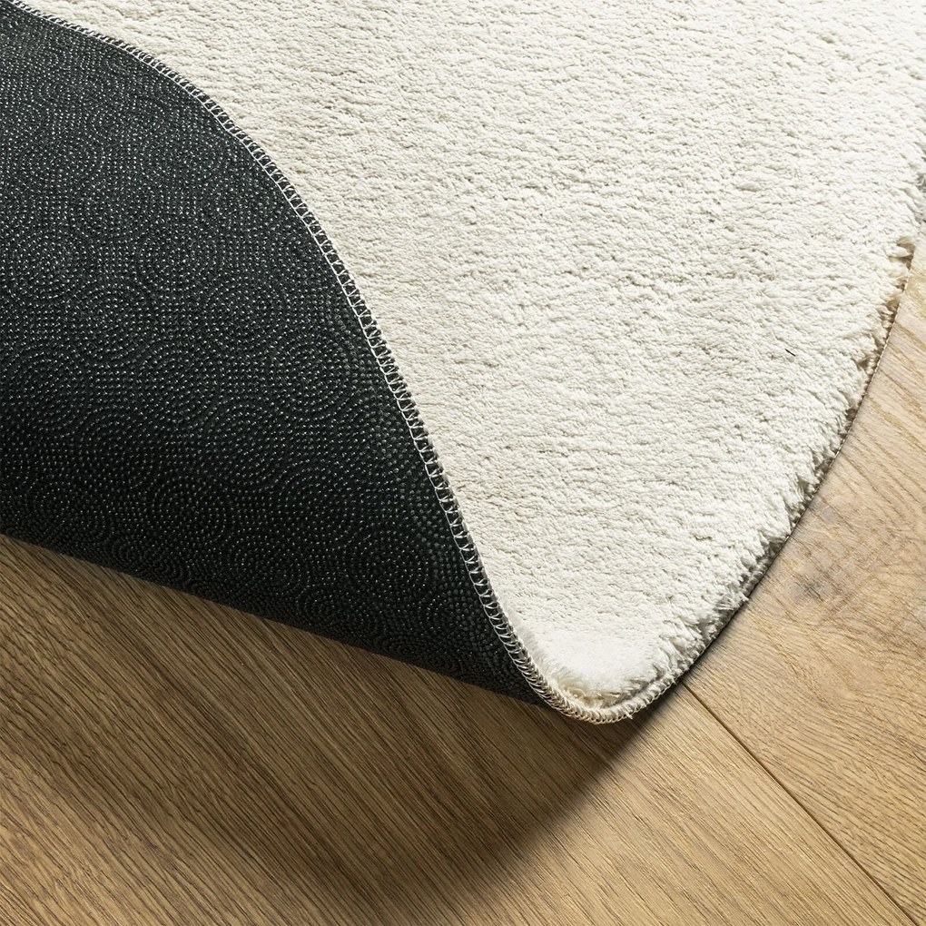 Tapete 'HUARTE'Pelo Curto Suave e Lavável Creme 160x230 cm