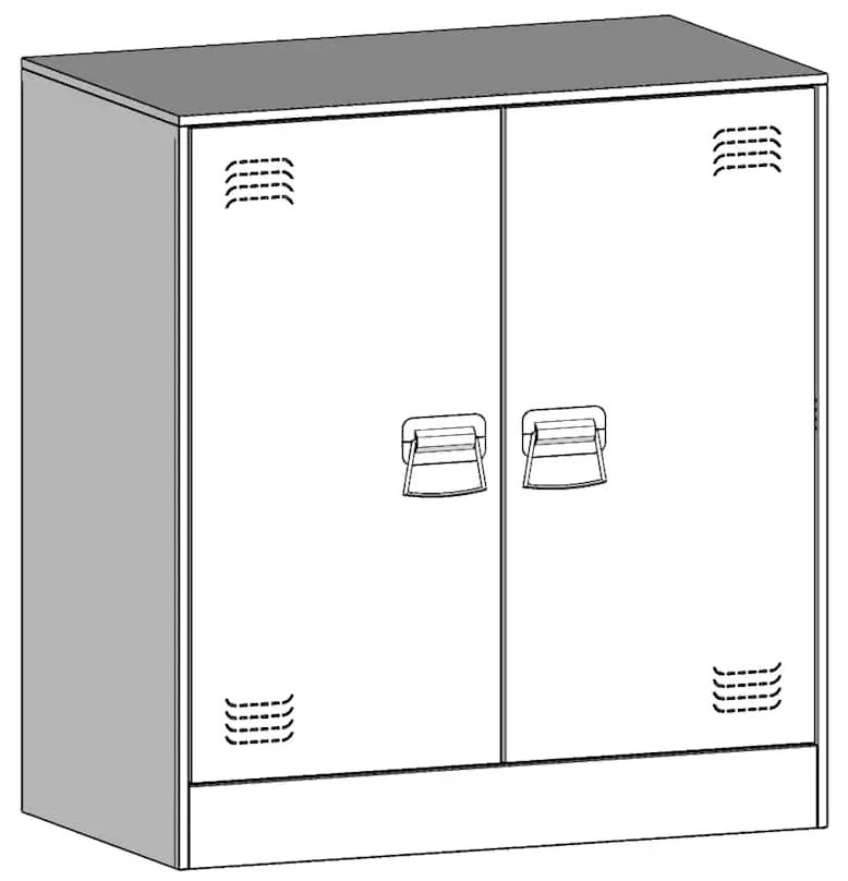 Aparador 67x39x73 cm aço branco