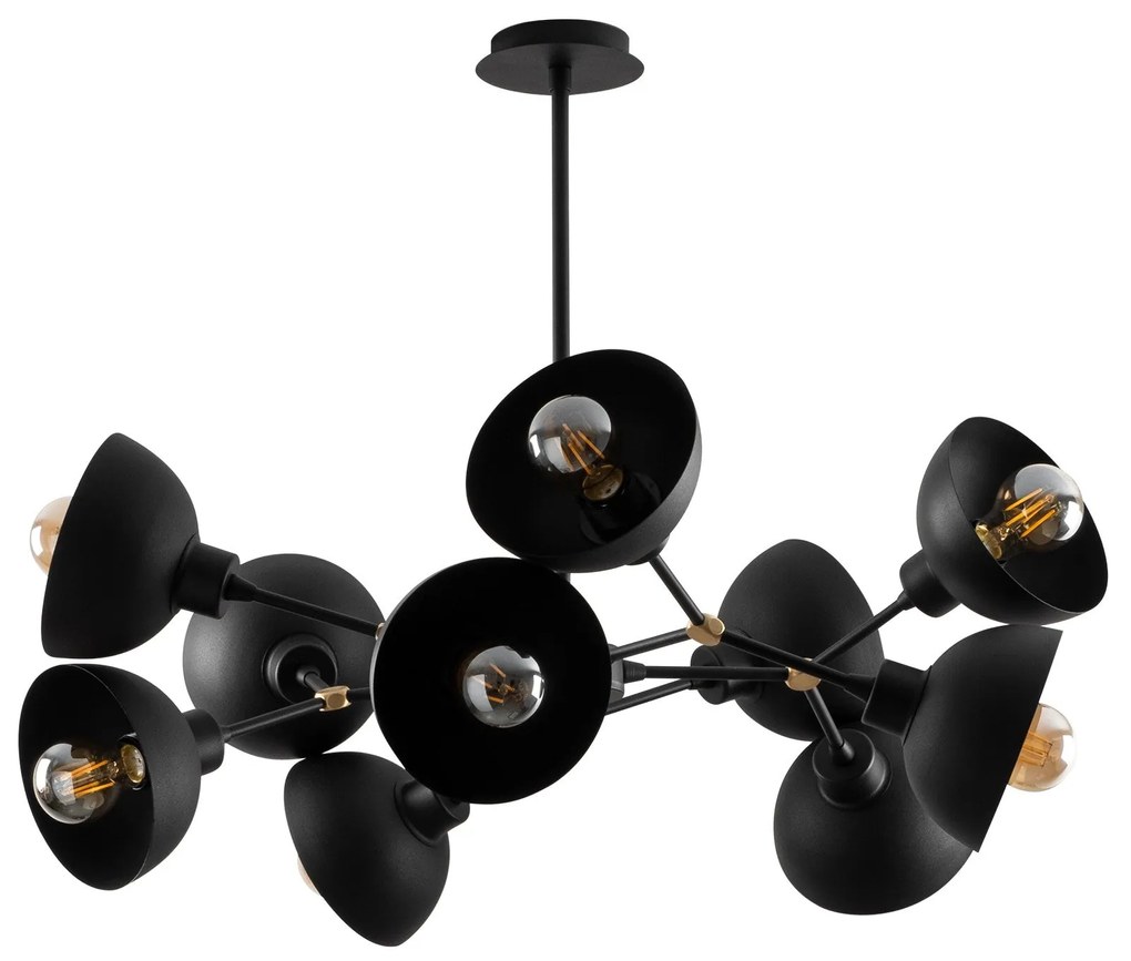Candeeiro de Teto Dram – Preto – 75 x 75 cm