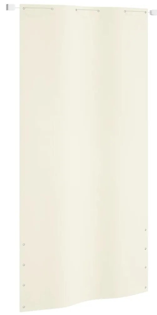 vidaXL Tela de varanda 120x240 cm tecido oxford cor creme