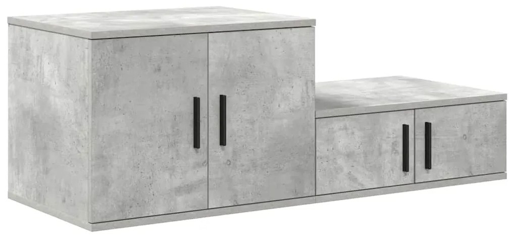 Armário de Armazenamento vidaXL Cinza Concreto 108x41x40 cm Madeira de