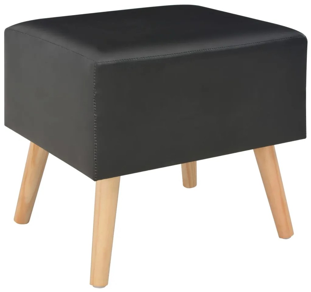 Mesa-de-cabeceira 40x35x40 cm couro artificial preto