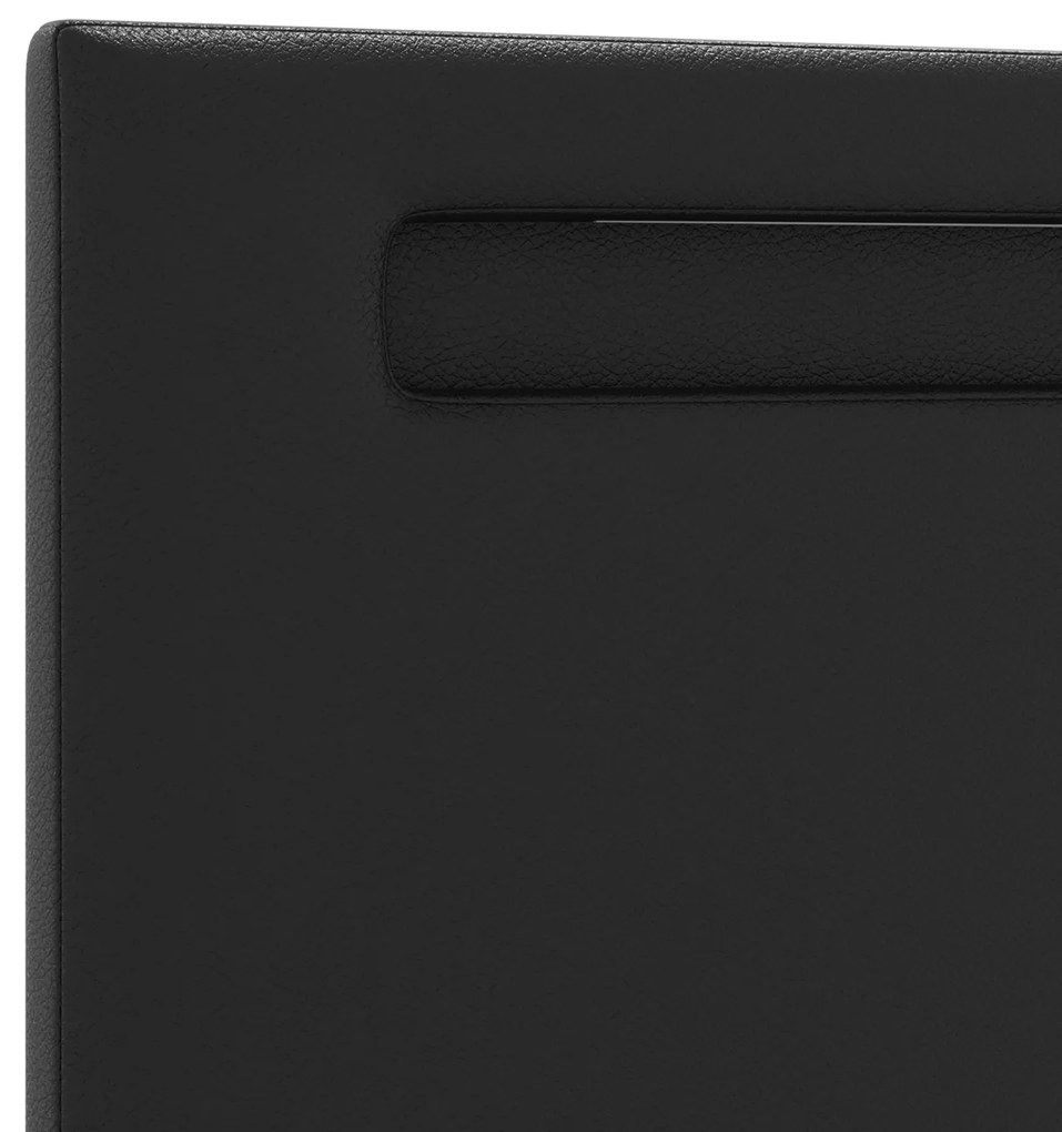 Cabeceira vidaXL Design Simples Preto 140 cm em Couro Sintético