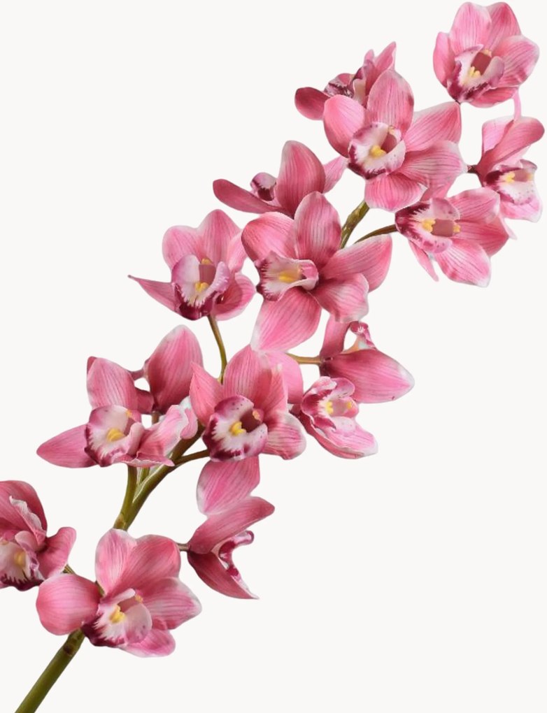 Flores artificiais Cymbidium, conjunto de 2