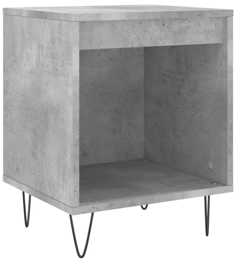 Mesas de cabeceira 2 pcs derivados de madeira cinzento cimento