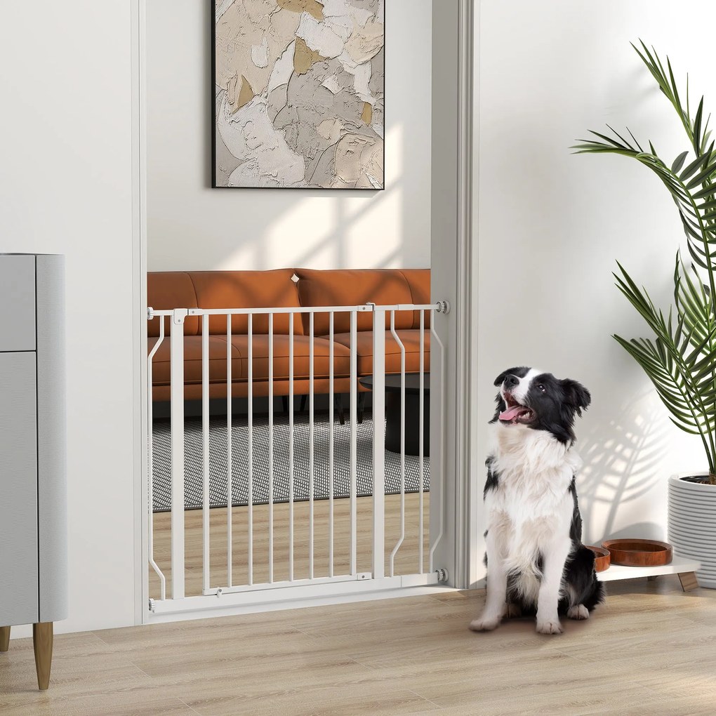 PawHut Barreira de Segurança para Cães Extensível para Escadas e Porta