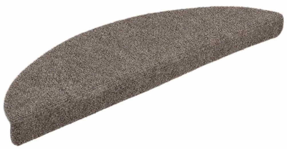 Tapetes escada autoadesivos 10 pcs 56x17x3 cm agulhado bege