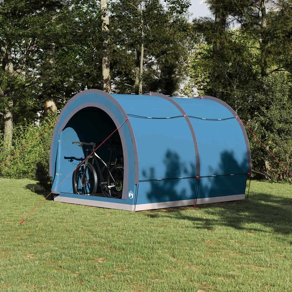 vidaXL Tenda para arrumação de bicicletas Azul 256 x 222 x 182 cm