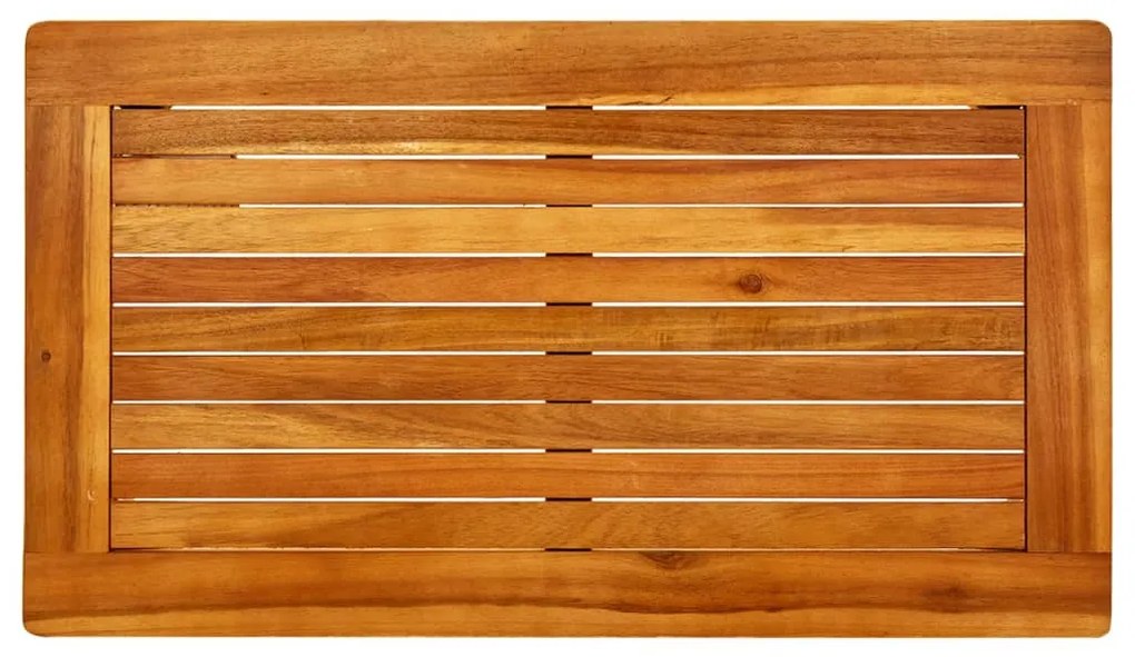 Mesa de centro p/ jardim 70x40x36 cm madeira de acácia maciça