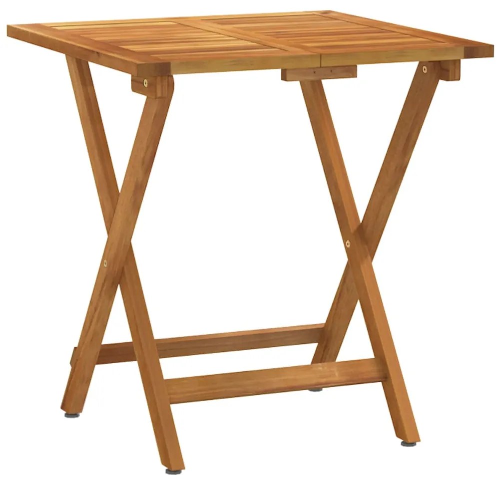 3 pcs conjunto de bistrô dobrável madeira de acácia maciça