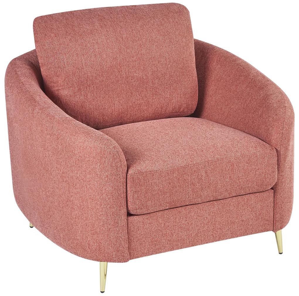 Conjunto de sofás com 6 lugares em tecido rosa TROSA Beliani