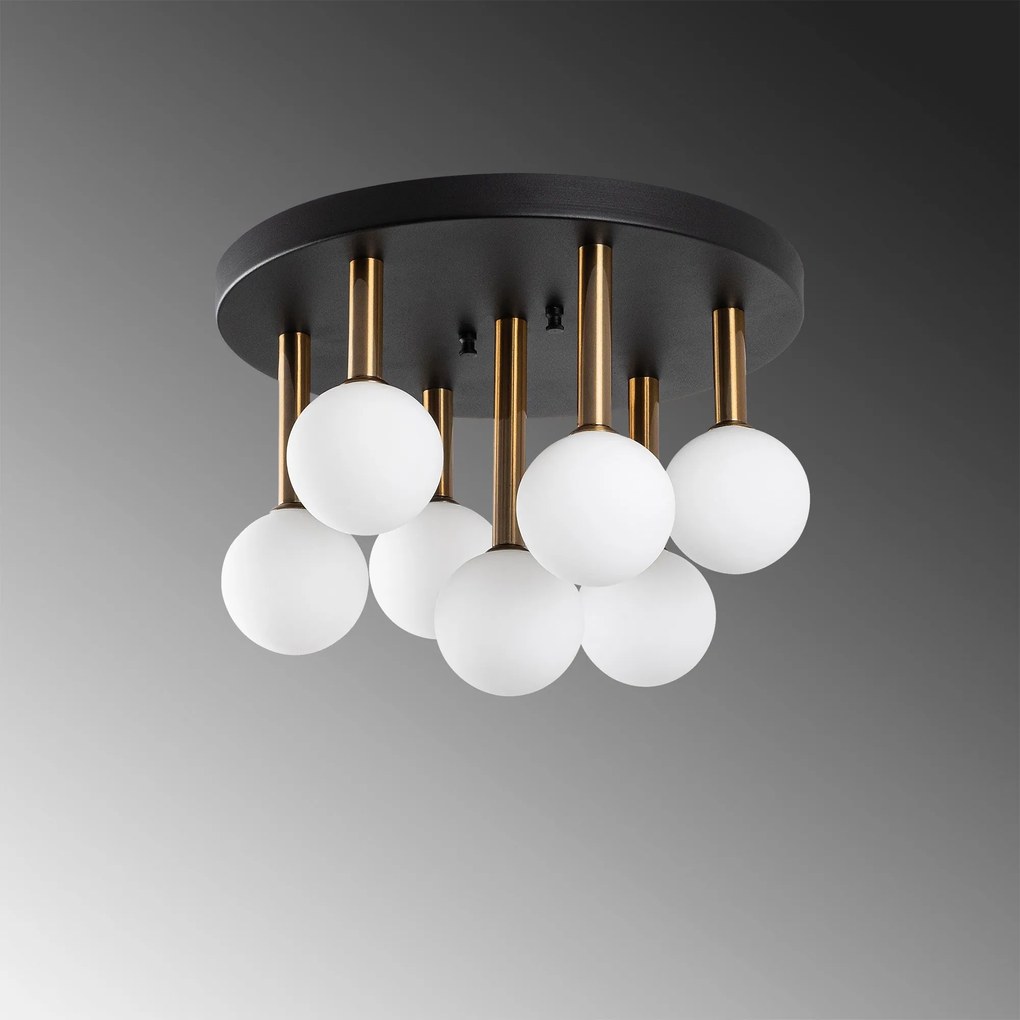 Candeeiro de Teto Even – Preto, Antigo, Creme – 44 x 44 x 40 cm