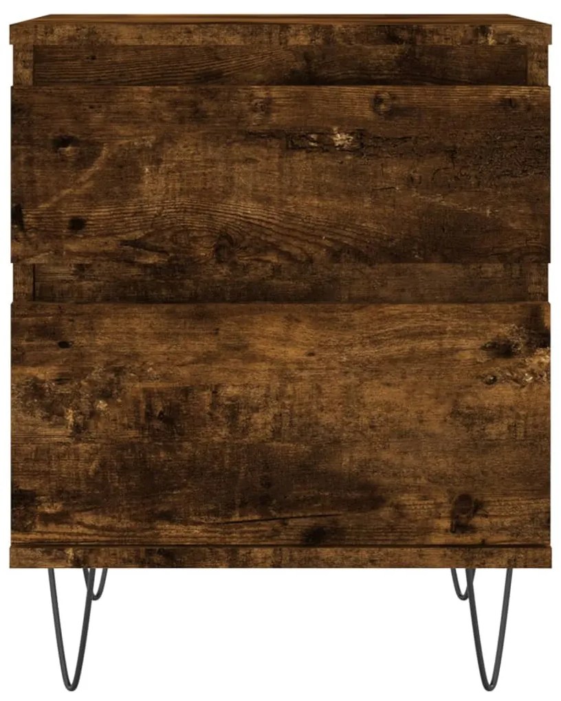 Mesa de cabeceira 40x35x50 cm derivados madeira carvalho fumado