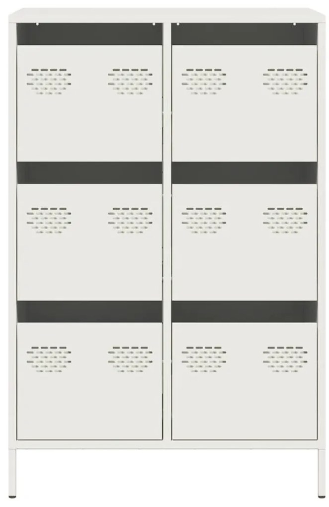 Móvel alto 68x39x101,5 cm aço branco