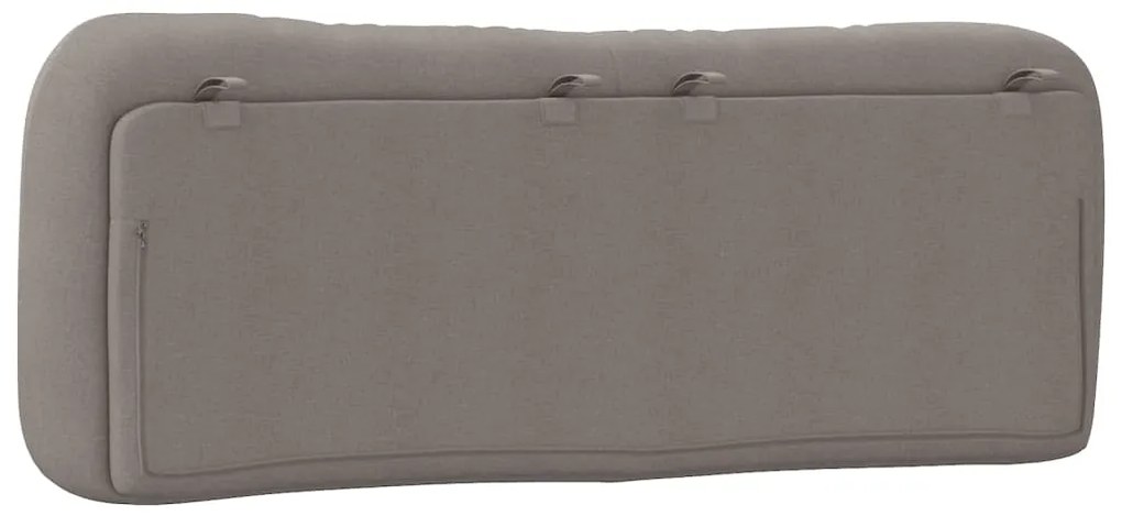 Almofadão de cabeceira 120 cm tecido cinzento-acastanhado