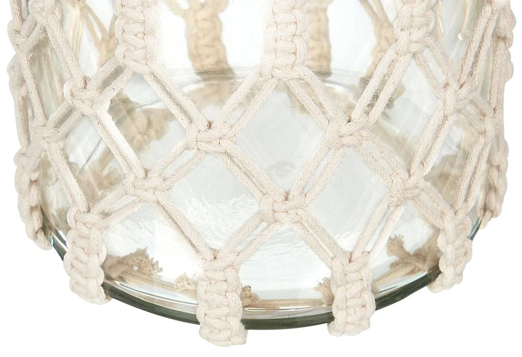 Lanterna de vidro branco 31 cm JALEBI Beliani