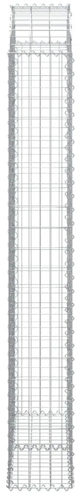 Cesto gabião arqueado 100x30x200/220 cm ferro galvanizado