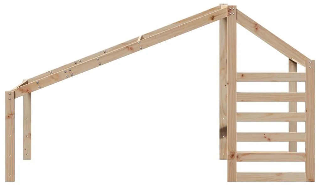 Telhado de cama infantil 198x87x113 cm madeira de pinho maciça