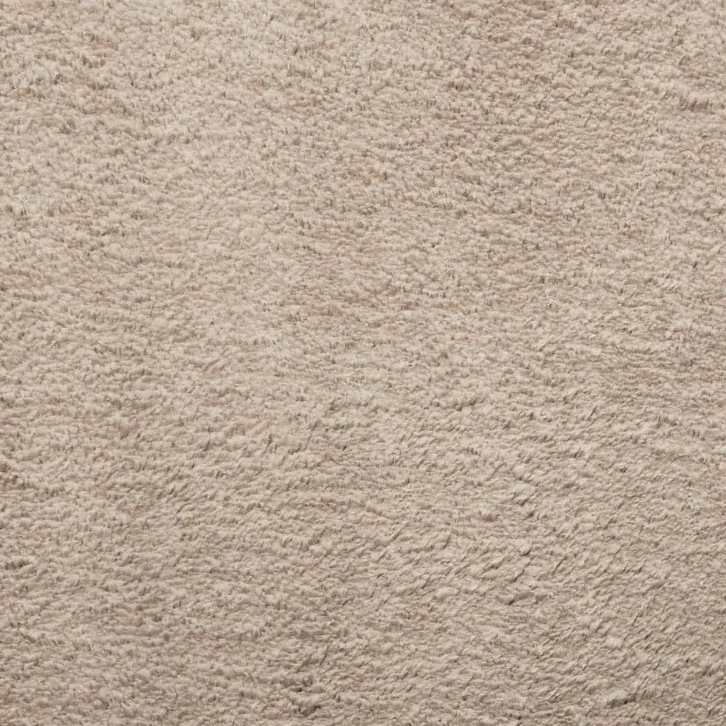 Tapete pelo curto macio e lavável HUARTE 160x230 cm cor areia