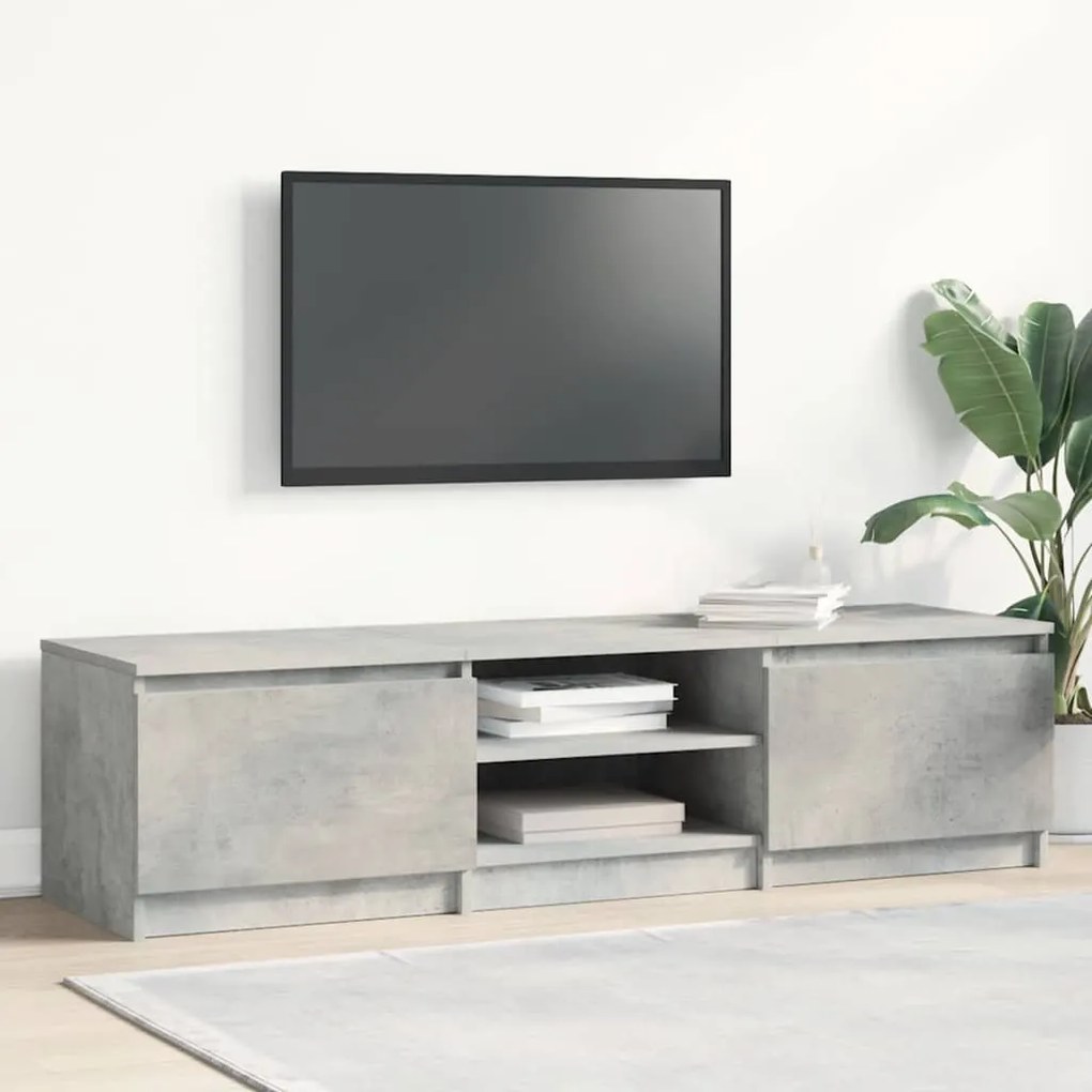 Móvel de TV derivados de madeira cinzento concreto