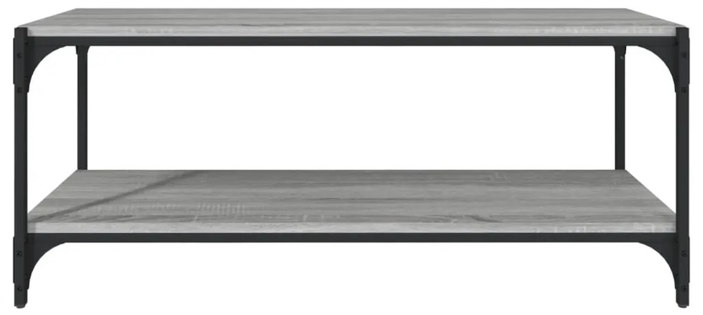 Móvel de TV 100x33x41 cm derivados madeira/aço cinzento sonoma