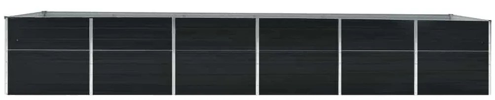 Canteiro jardim elevado 480x80x77cm aço galvanizado antracite