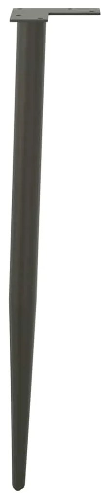 Pés de mesa de console formato cônico 4 peças antracite 72-73 cm aço