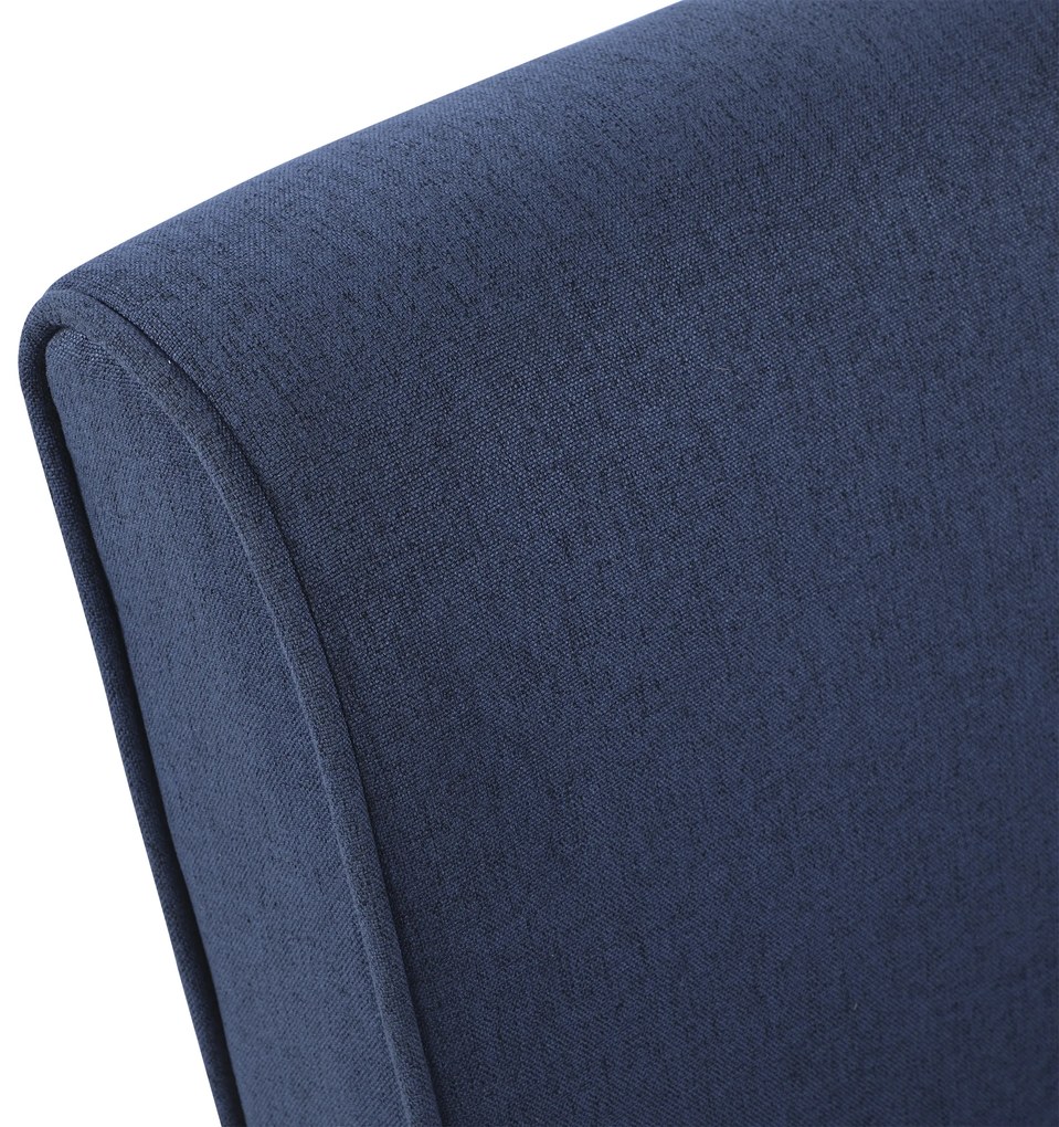 HOMCOM Poltrona de jantar Sala de estar sem braços Cadeira individual com assento acolchoado e pernas de madeira 57x76x83,5 cm Azul