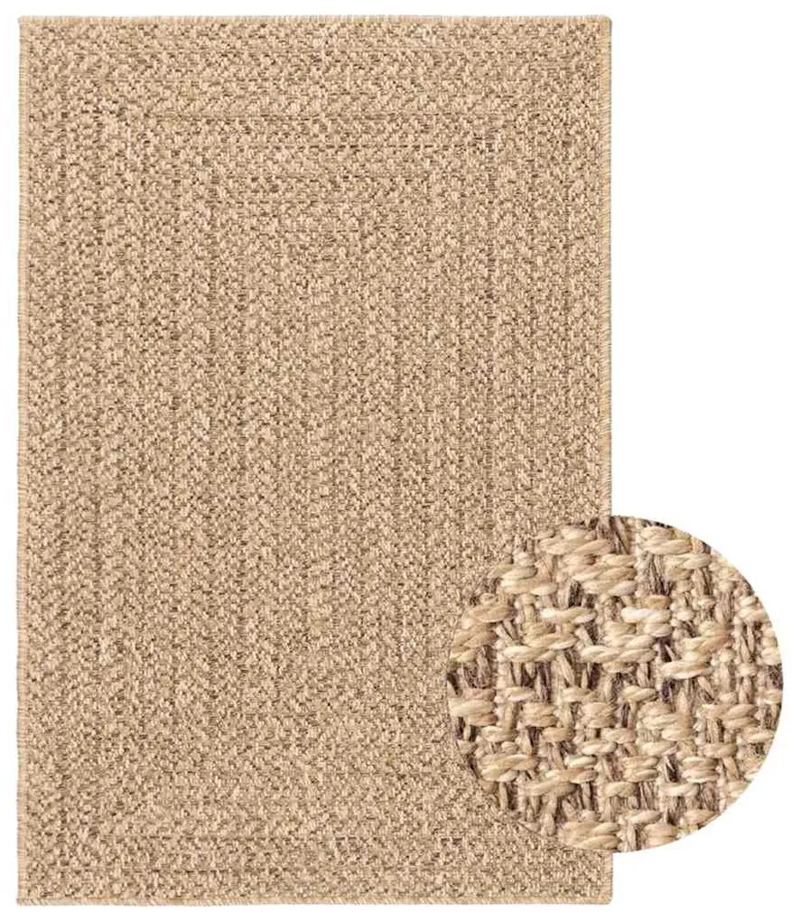 Tapete ZIZUR 200x290 cm aspeto de juta interior e exterior