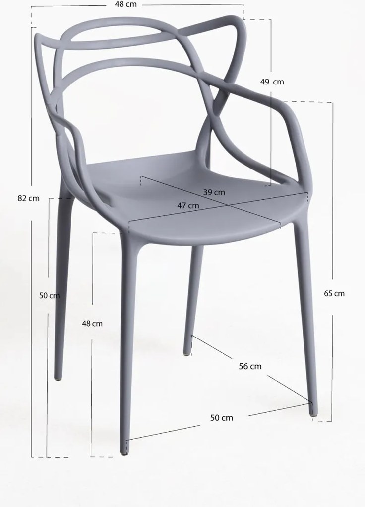 Pack 4 Cadeiras Korme - Cinza