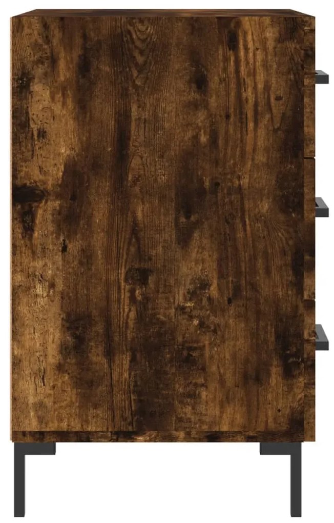Mesa cabeceira 40x40x66 cm derivados de madeira carvalho fumado