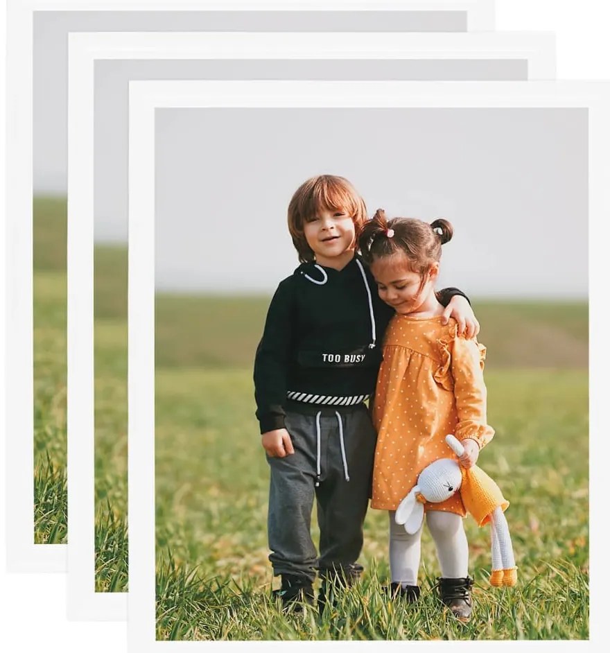 vidaXL Molduras para parede 3 pcs 40x50 cm MDF branco