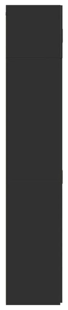 Armário de arrumação 70x42,5x225 cm derivados de madeira preto