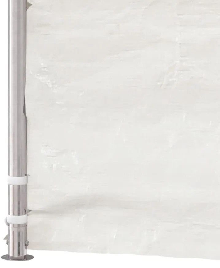 Gazebo com telhado 17,84x5,88x3,75 m polietileno branco