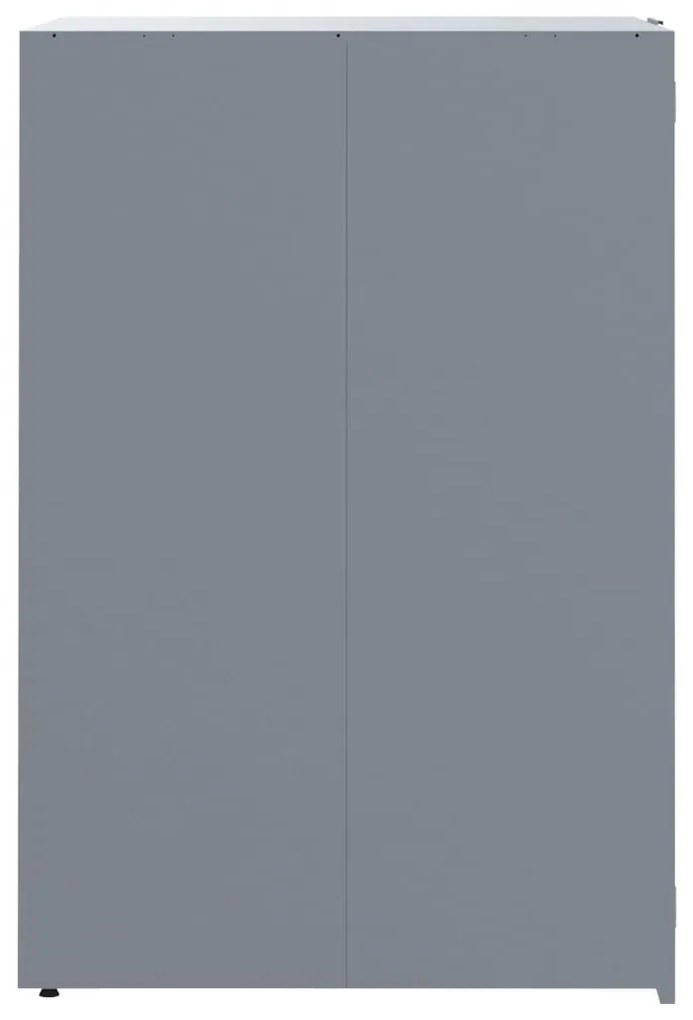 Abrigo para 3 caixotes do lixo 207x79x117 cm aço cinzento